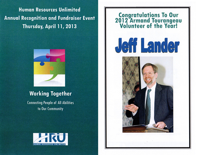 HRU Volunteer Award recognition